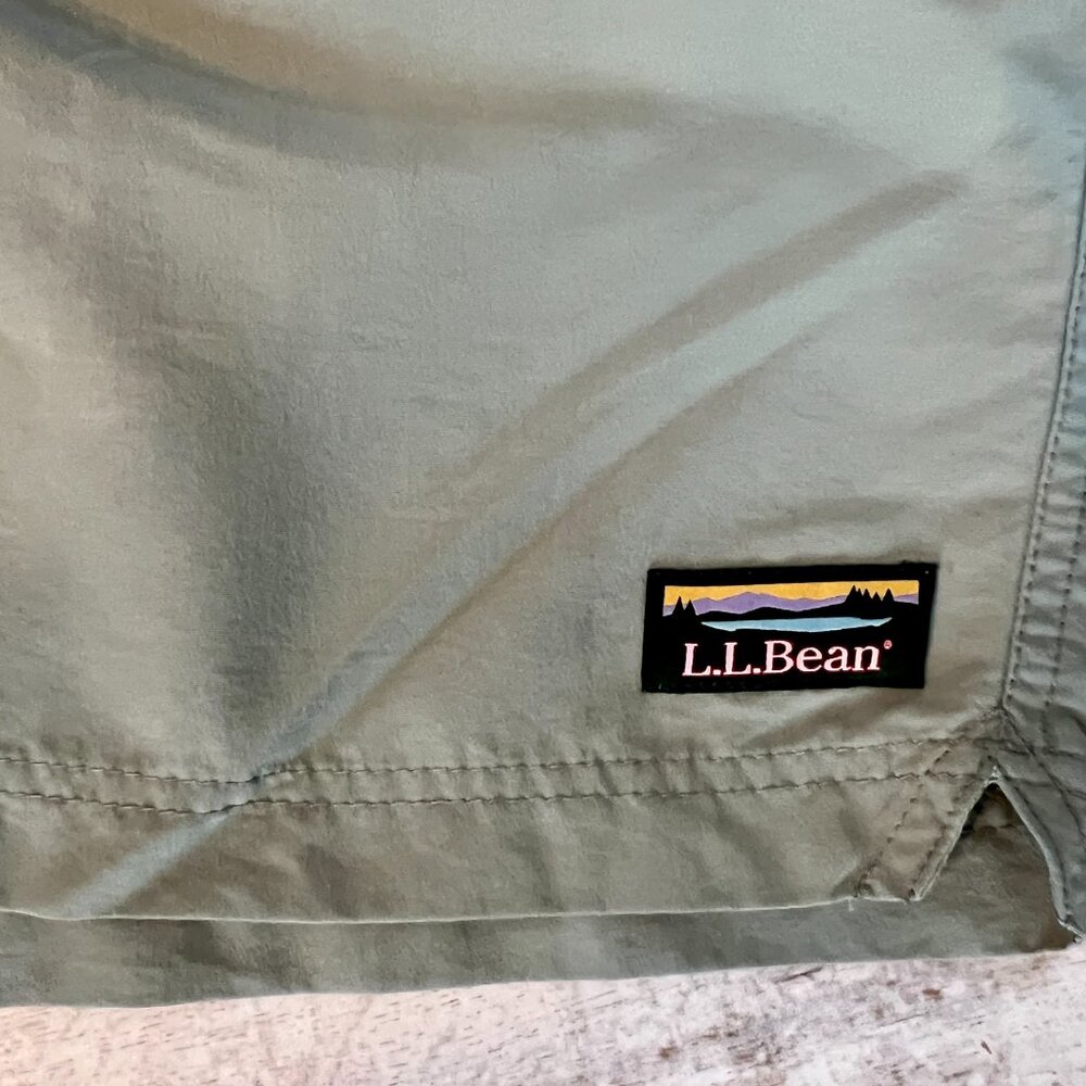 Mens L.L. Bean Green Lined Shorts/Swimsuit - Picture 5 of 7